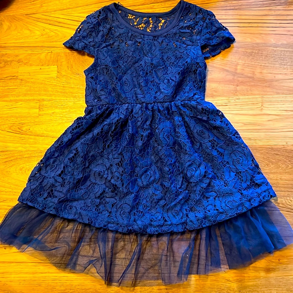 3M Navy Blue Flower Girl Dress